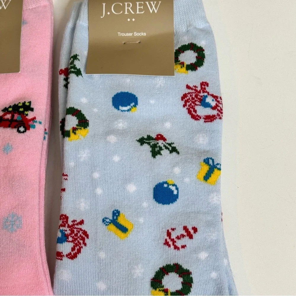 J. Crew it’s Christmas time 2 pair of dress socks